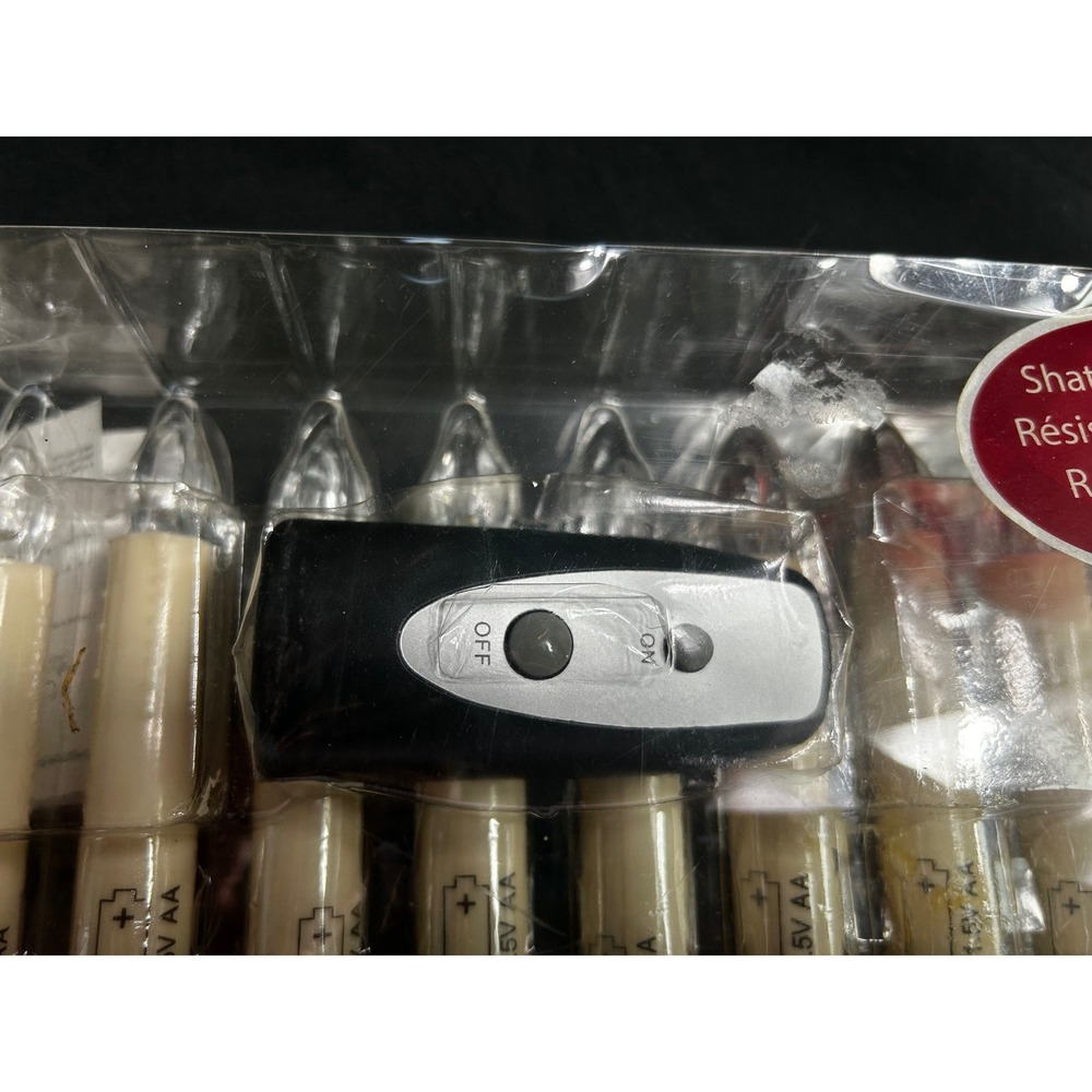 10 Flameless LED Window/Tree Candles Remote Control & Clips Shatter Resistant - Picture 3 of 5